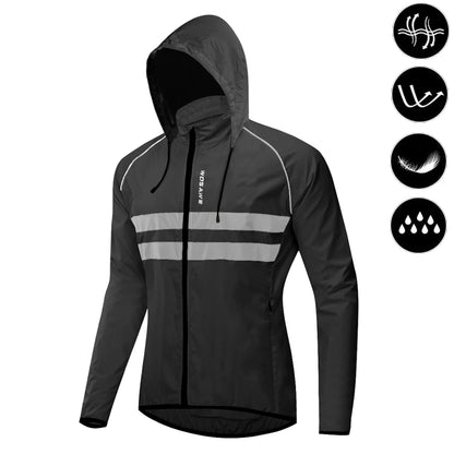 Cycling Windbreaker Vest Men Packable Windproof Reflective Jacket