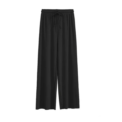 Women's Wide Leg Ice Silk Pants – Casual Summer Trousers