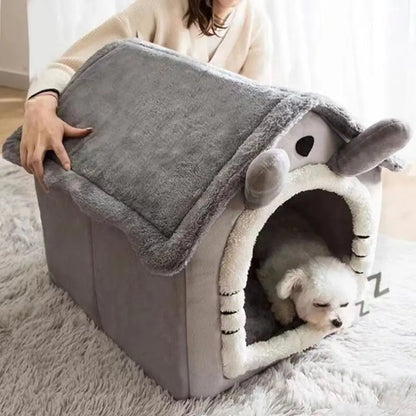 Enclosed Pet House Bed for Small Dogs & Cats