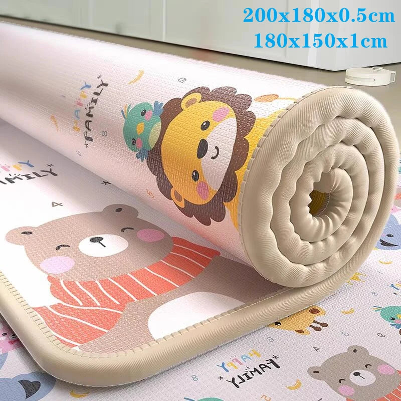 Baby Play Mat Double Sided – Non-Toxic EPE Foam Crawling Mat for Infants & Toddlers