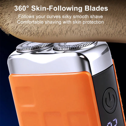Mini Electric Shaver for Men – Dual-Head Rechargeable Portable Razor