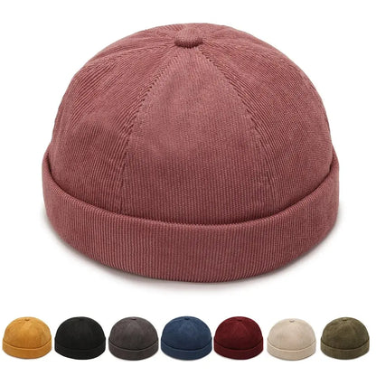 Docker Skull Cap Beanie – Brimless Rolled Cuff Hat for Men & Women