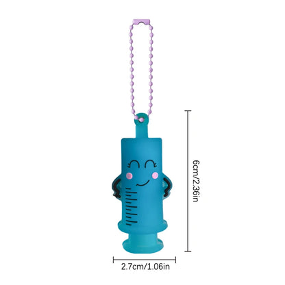 Ampoule Bottle Opener Keychain – Cute Nurse & Doctor Character, Syringe Vial Cutter