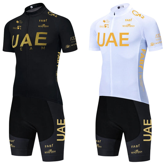 UAE Team Cycling Jersey Set Men Short Sleeve