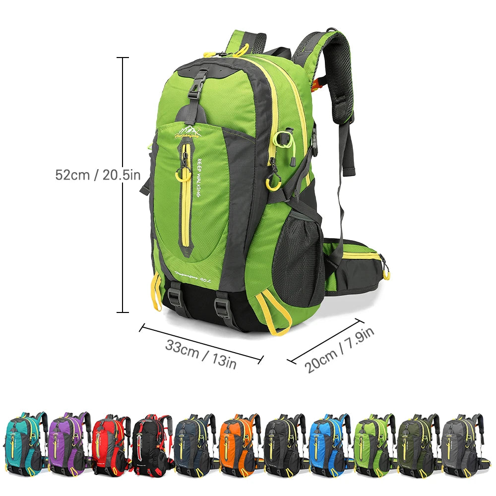 40L Hiking Backpack – Water Resistant Camping & Travel Daypack