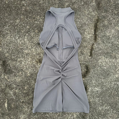 Women's Yoga Jumpsuit Set - Scrunch Back Zipper Gym Sportswear