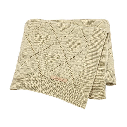 Baby Knit Blanket Super Soft Cotton Swaddle Wrap 90x70cm