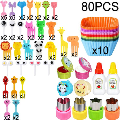 Kids Bento Food Picks Set – Cute Animal Forks & Lunch Accessories