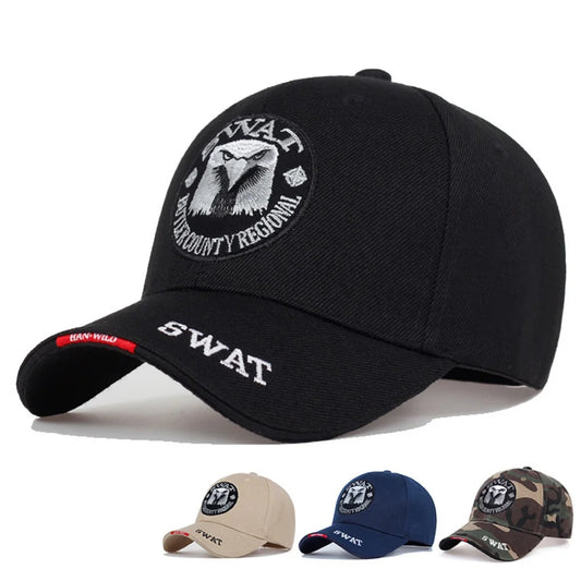 Eagle SWAT Embroidered Baseball Cap – Unisex Adjustable Sun Hat