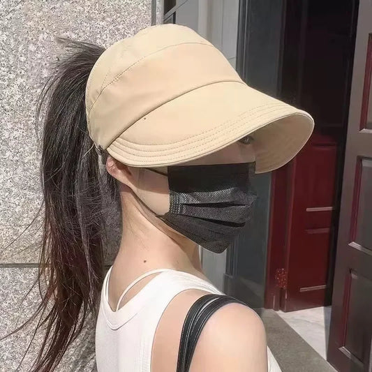 UPF50+ Quick-Dry Sun Visor Cap for Women