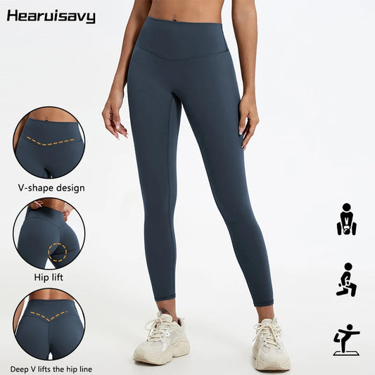 Women's High-Waist Push-Up Yoga Leggings – V-Shape Hip Lift