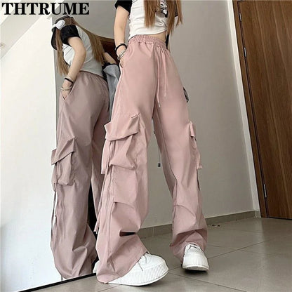 Baggy Cargo Pants Women – Retro Oversized Streetwear with Pockets