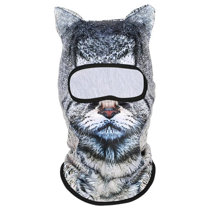 3D Cat Animal Balaclava Full Face Mask for Skiing & Motorcycle