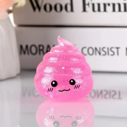 Glitter Poo Squishy Stress Ball – Funny Squeeze Fidget Toy for Kids & Adults