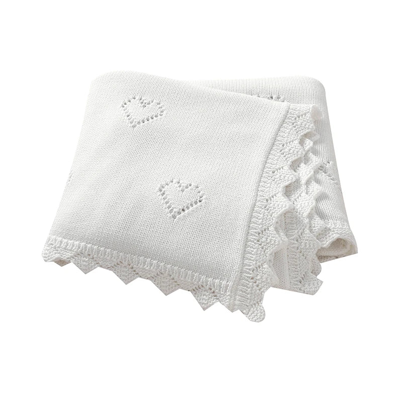 Baby Knit Blanket – Ultra-Soft Cotton Newborn Wrap 90x70cm