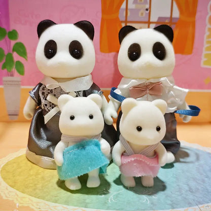 Animal Family Dollhouse Figures – Simulation Forest Animal Toy Set