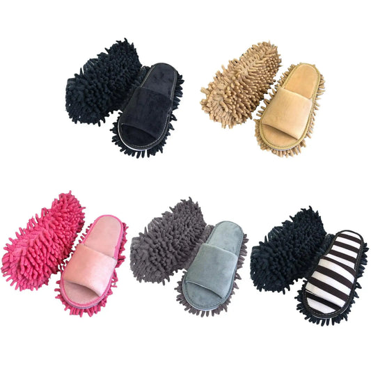 Mop Slippers – Microfiber Floor Cleaning Shoes Open Toe