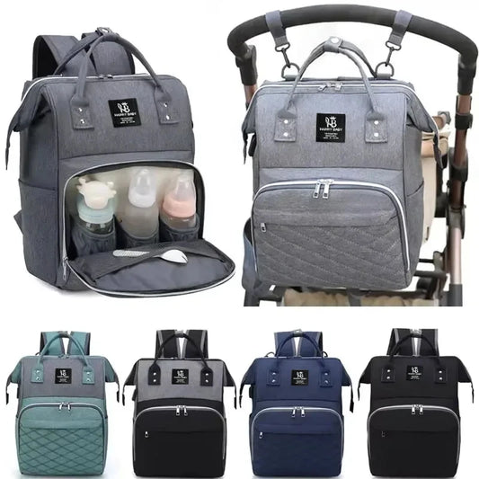 Large Capacity Diaper Bag Backpack with Changing Mat & Stroller Straps