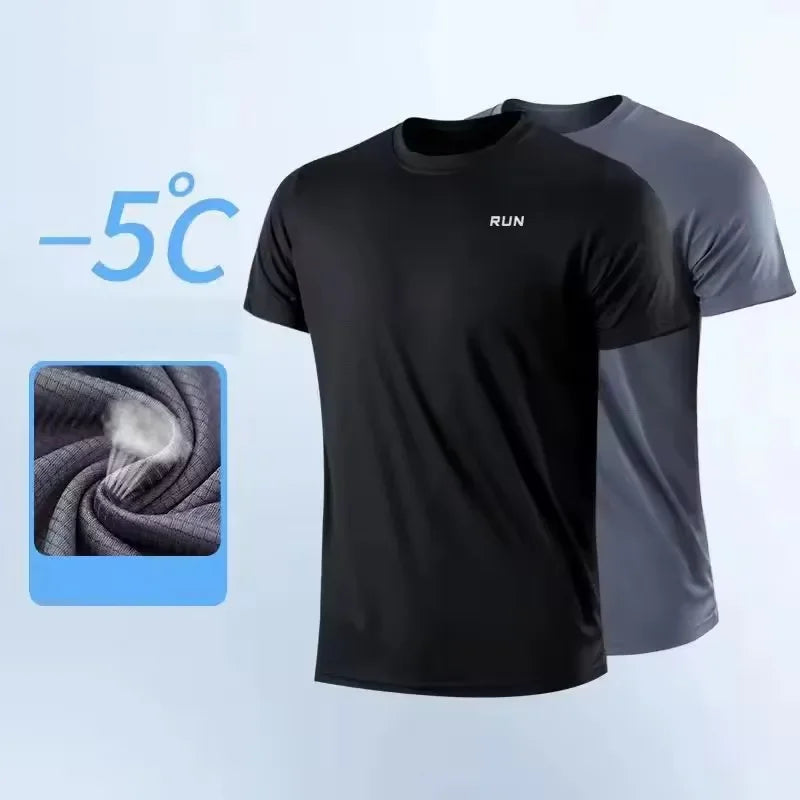 Quick-Dry Men's Sports Shirt - Short-Sleeved Running T-Shirt