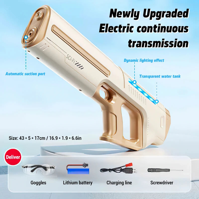 Electric Water Gun - Large Capacity Automatic Water Blaster for Kids