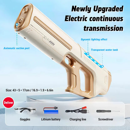 Electric Water Gun - Large Capacity Automatic Water Blaster for Kids