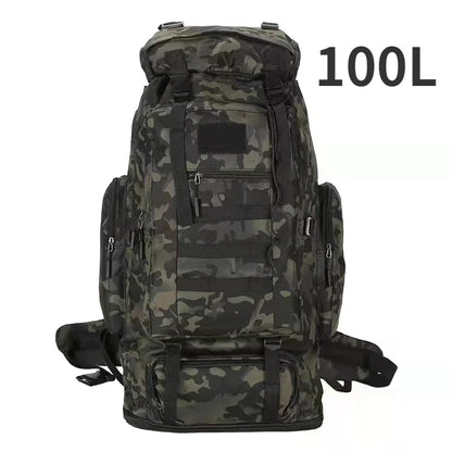 Large Tactical Mountaineering Backpack 80L/100L MOLLE Hiking Bag