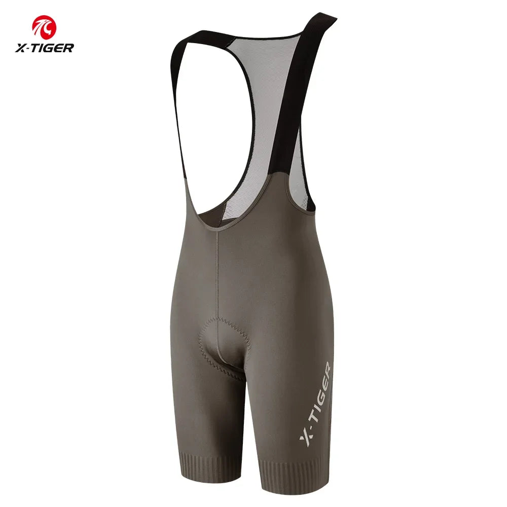 X-Tiger Men's Cycling Bib Shorts – 120D Chamois Pad, Road & MTB