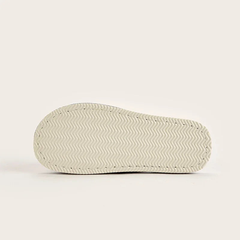 Open-Toe Linen Slippers - Unisex Breathable House Shoes