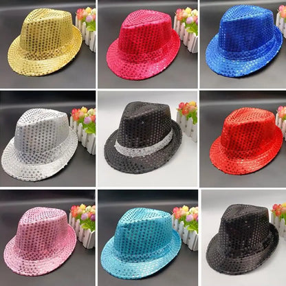 Sequin Jazz Fedora Hat – Shiny Party & Performance Cap