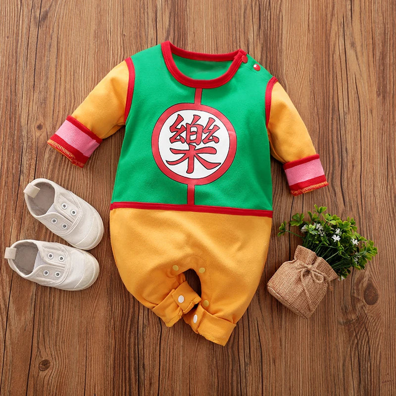 Baby Anime Costume Romper Long Sleeve Cotton Bodysuit