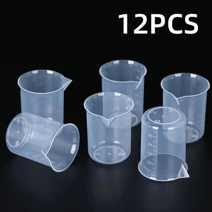 100ml Plastic Measuring Cups for Epoxy Resin & Lab Mixing