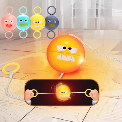 Luminous Whistle Spinning Ball Toy – 2 Pack Pull-String Kids Toy