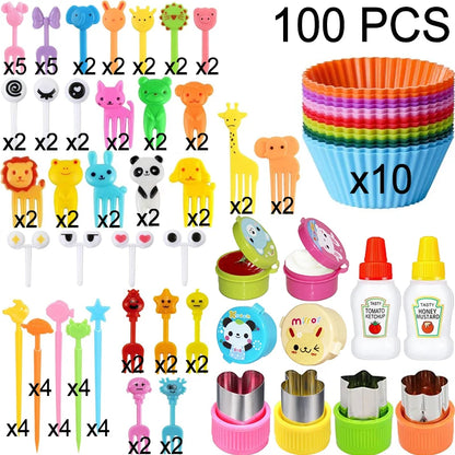 Kids Bento Food Picks Set – Cute Animal Forks & Lunch Accessories