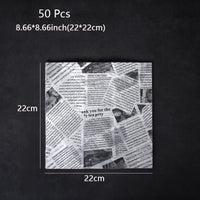 50pcs White 8.7in