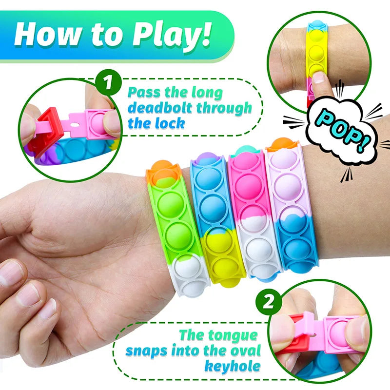 Pop Bubble Fidget Bracelet Bulk Pack – Sensory Stress Relief Toy