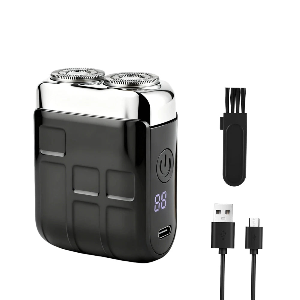 Mini Electric Shaver for Men – Dual-Head Rechargeable Portable Razor