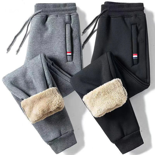 Men's Fleece-Lined Winter Sweatpants – Warm Lambswool Joggers