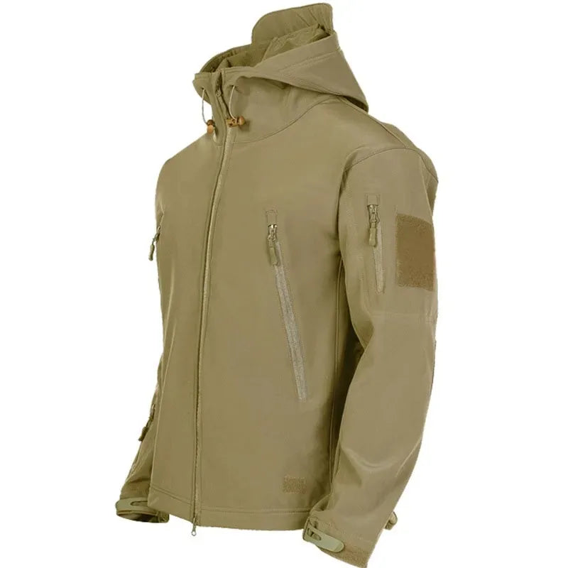 Men's Tactical Soft-Shell Hooded Jacket – Waterproof Military Outdoor Coat