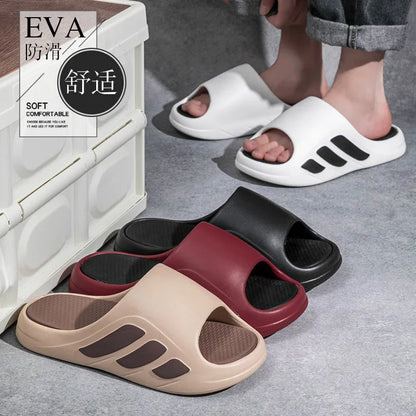 Men's Anti-Slip Thick Sole Slides – Indoor & Outdoor Slippers