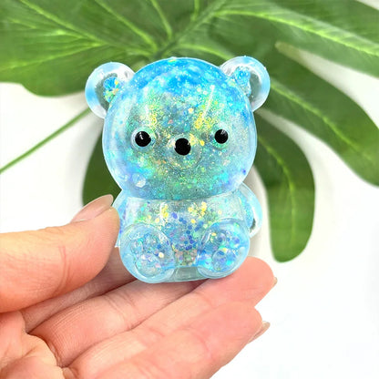 Glitter Bear Squishy Toy – Slow Rise Stress Relief Squeeze Toy