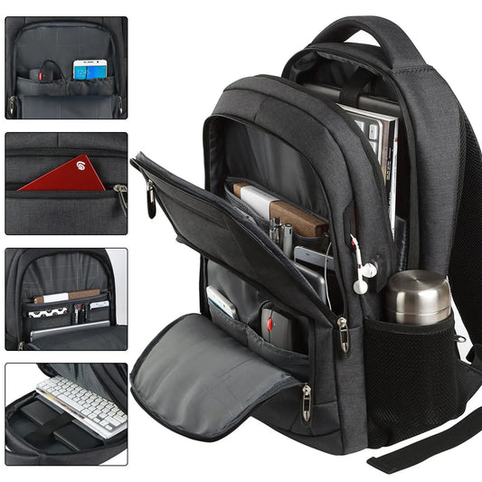 Large Capacity Laptop Backpack for Men with USB Charging Port