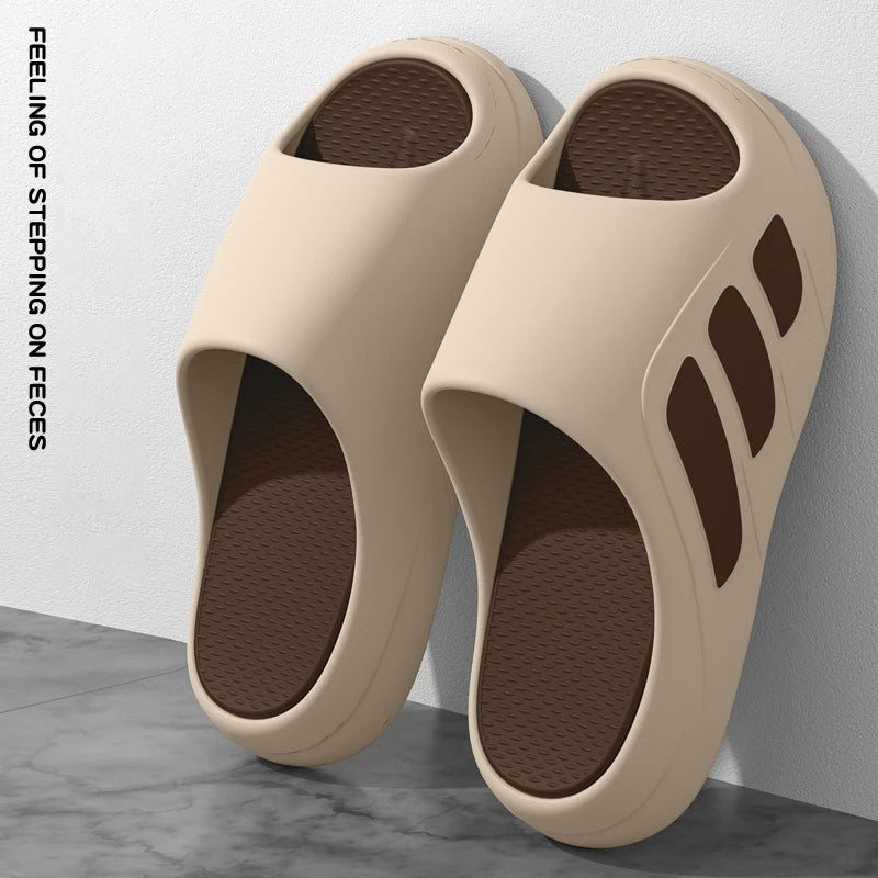 Men's Anti-Slip Thick Sole Slides – Indoor & Outdoor Slippers