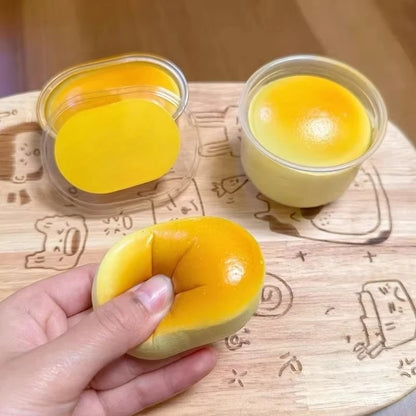 Squishy Cheese Cake Toy – Slow Rising Stress Relief Decompression Squeeze Ball