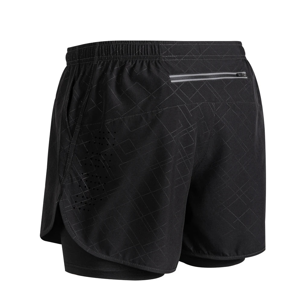 Men's Reflective Running Shorts – Double-Layer Quick-Dry Training Shorts