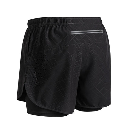 Men's Reflective Running Shorts – Double-Layer Quick-Dry Training Shorts