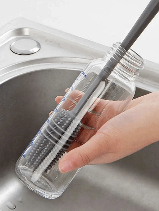 Silicone Bottle Cleaning Brush – 360° Cup & Glass Scrubber