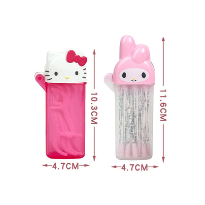 Sanrio Cotton Swab Storage Case – Hello Kitty & My Melody
