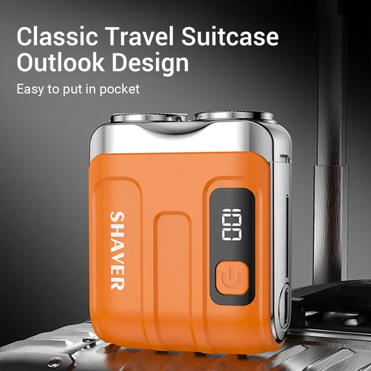 Mini Electric Shaver with Digital Display – USB-C Rechargeable, Wet & Dry