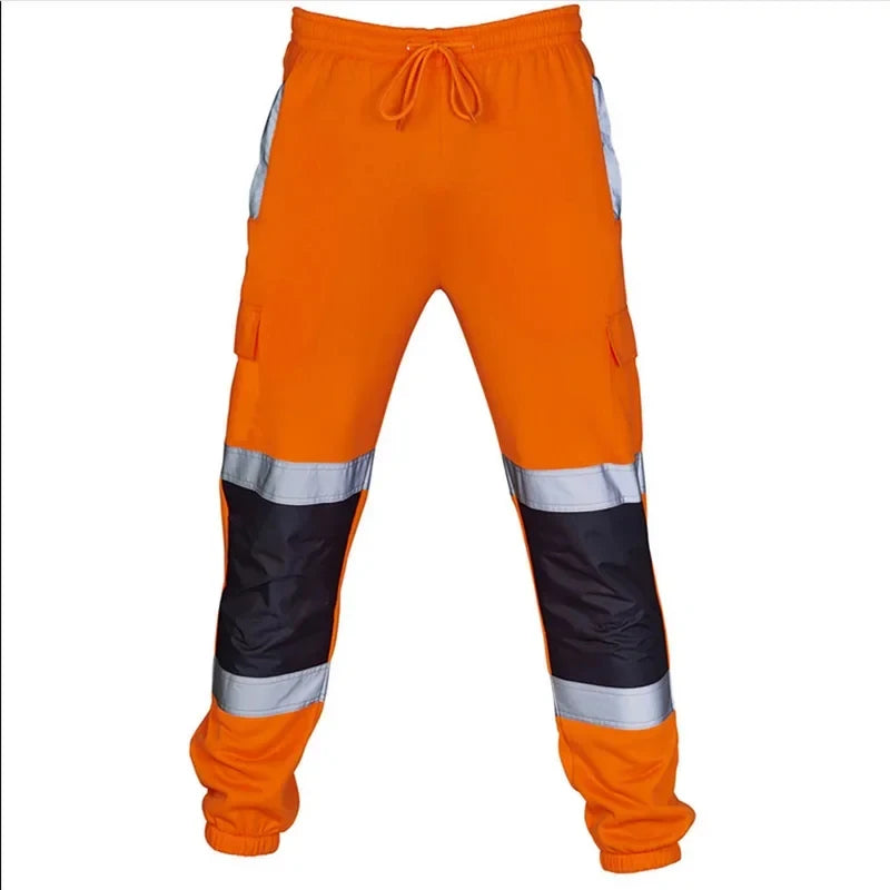 Men's Reflective Safety Cargo Sweat Pants – Hi-Vis Workwear Joggers
