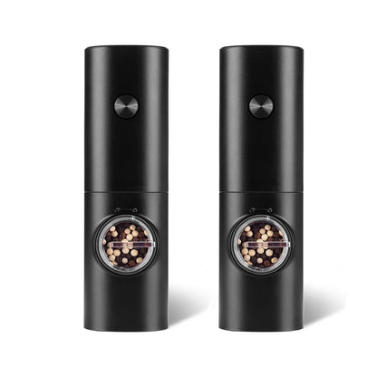 Electric Pepper & Salt Grinder Set – Battery Powered, Adjustable Coarseness
